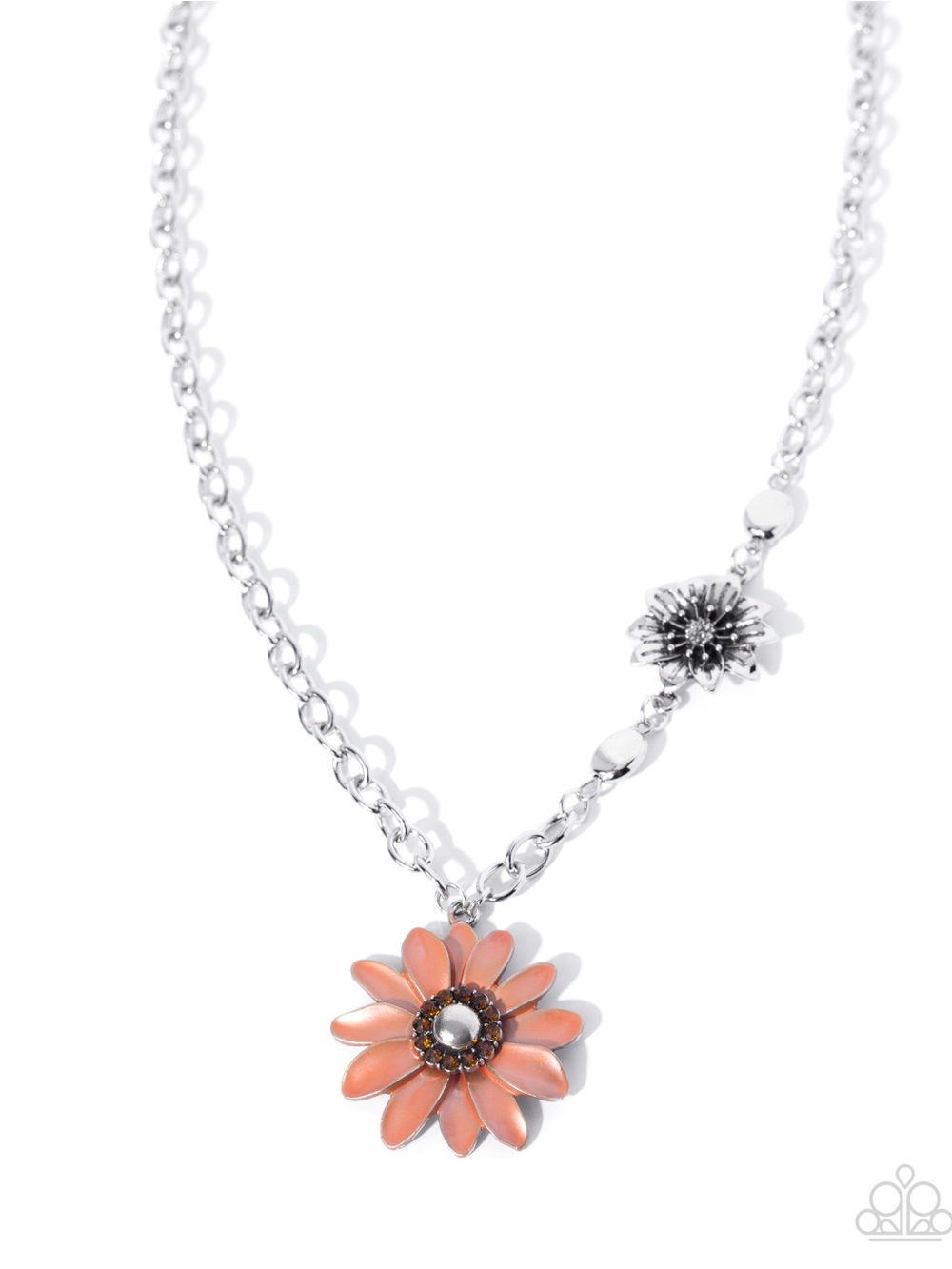 Paparazzi Coral Blossom Daisy Necklace